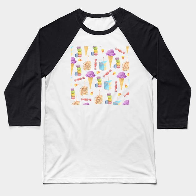 Ice cream & cake Baseball T-Shirt by desserts